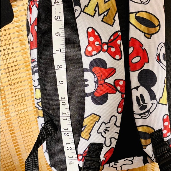 Disney Mickey Minnie Mouse All Over Print Backpack bag w/outer zippered Pocket main image 8